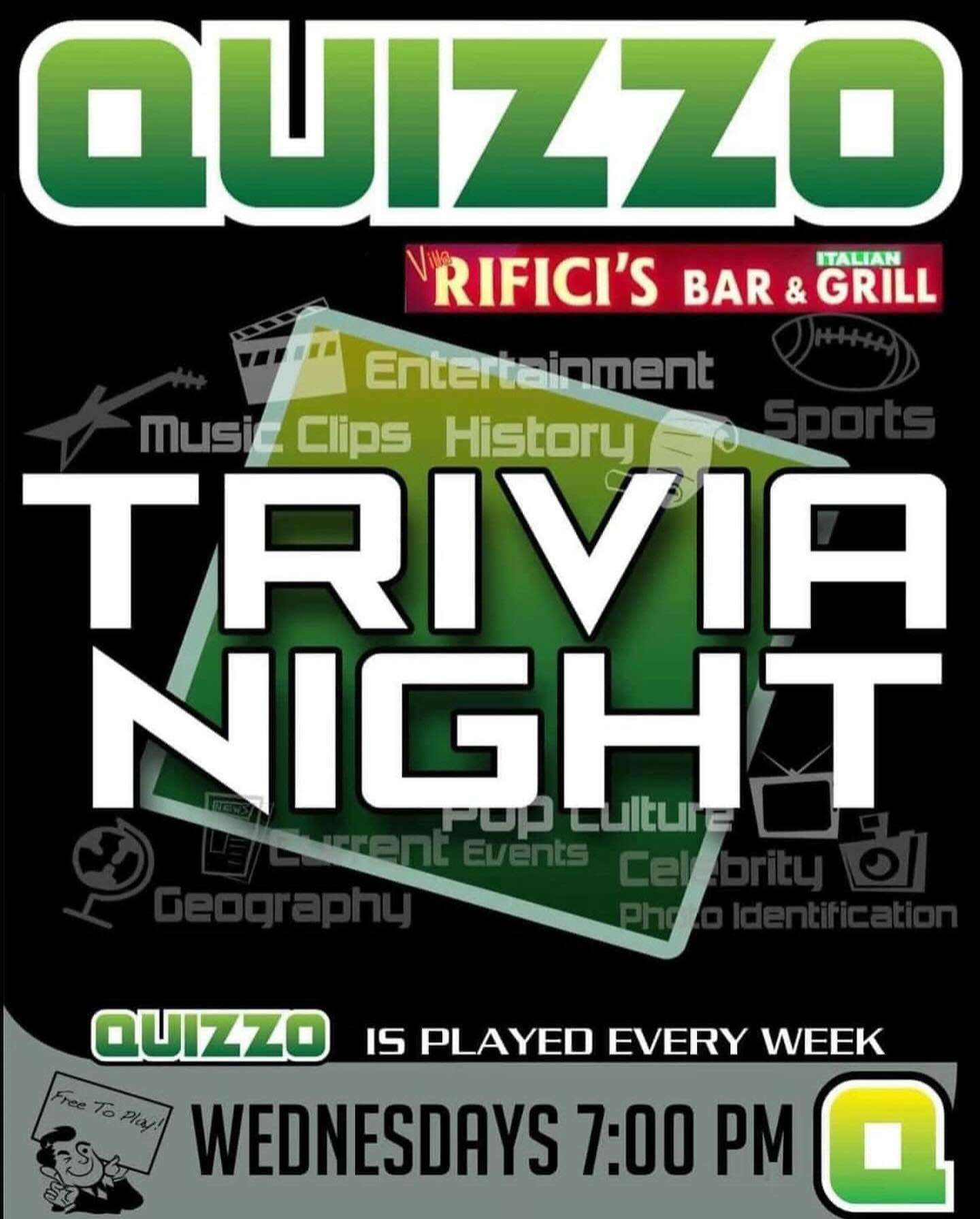 Best Trivia Night South Jersey: Villa Rifici’s Wednesday Quizzo at 7PM